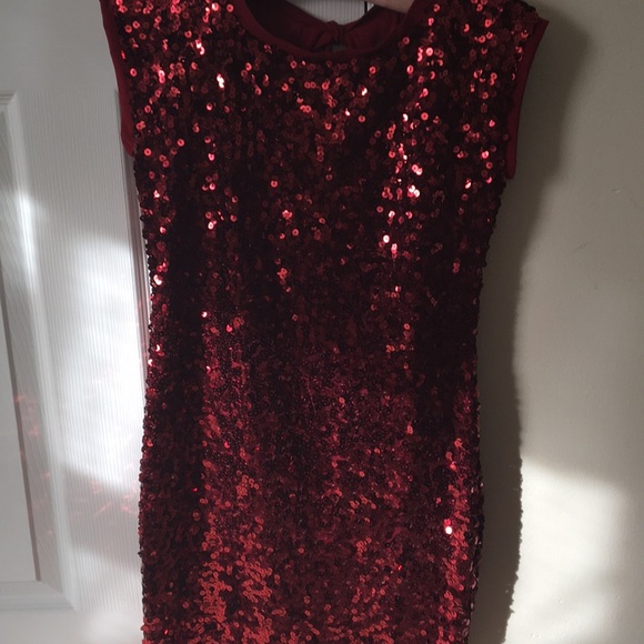 Red Sequin Valentine Dress - Picture 3 of 3